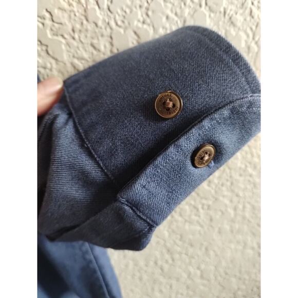 Twillory Performance Button Down Cotton Blend Denim Look Tailored Fit S/M ** - Picture 3 of 12